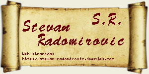 Stevan Radomirović vizit kartica